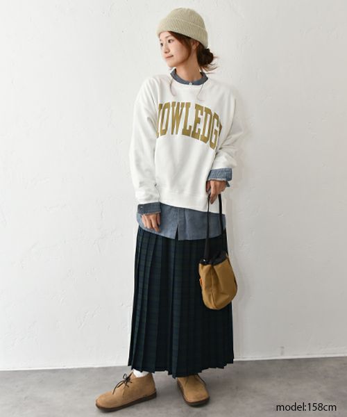her.｜ロゴ入りスウェットカットソー [[131283-1H]][C]