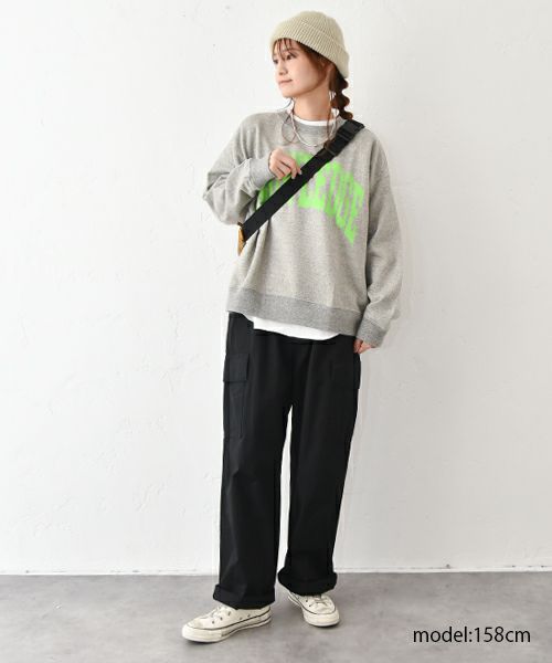her.｜ロゴ入りスウェットカットソー [[131283-1H]][C]