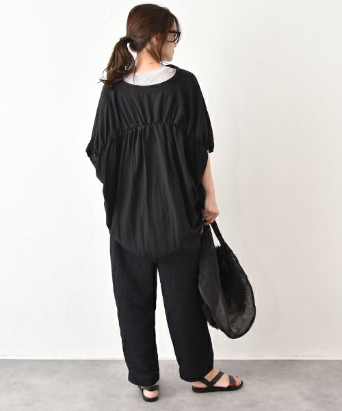 HUMS｜バックギャザードロストシャツ [[640252]][C]