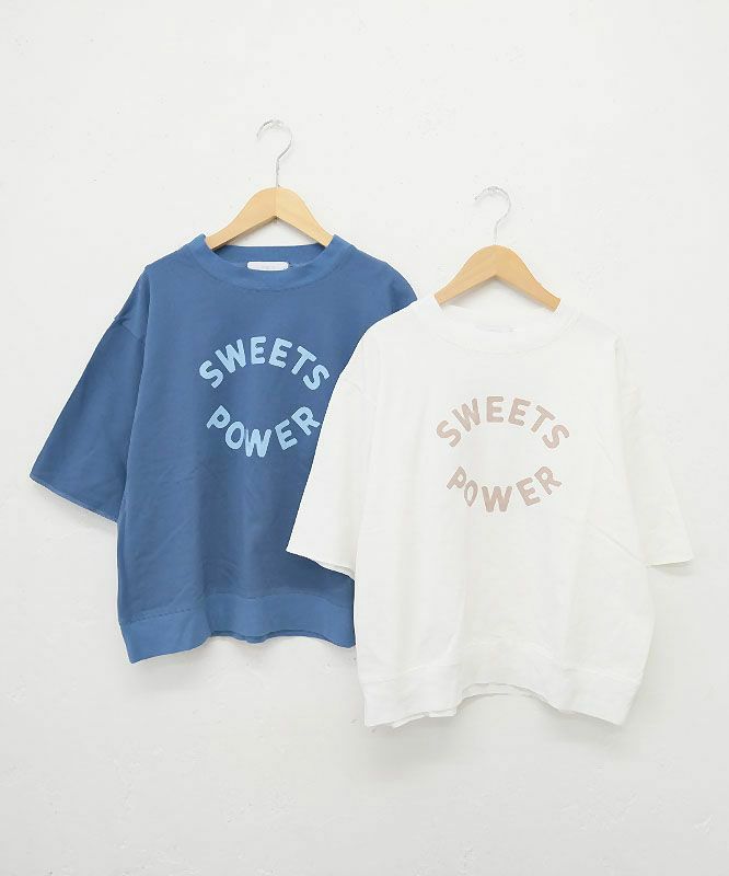 Gives a sense of fullment｜6分袖プリントスウェット [[851307]][C]