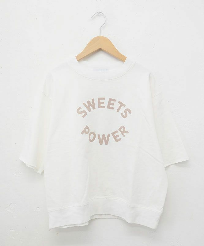 Gives a sense of fullment｜6分袖プリントスウェット [[851307]][C]