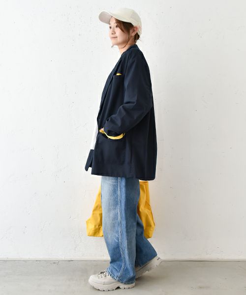  Gives a sense of fullment｜配色テープジャケット [[851330]][C]