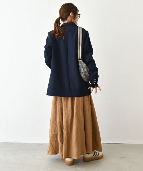 HUMS｜リネンタックサーキュラーマキシスカート [[851104]][C]