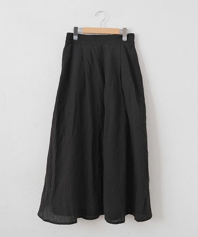 HUMS｜リネンタックサーキュラーマキシスカート [[851104]][C]