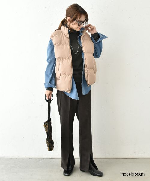 HUMS｜フェイクスエードセミフレアパンツ [[SAT-0027]][C]