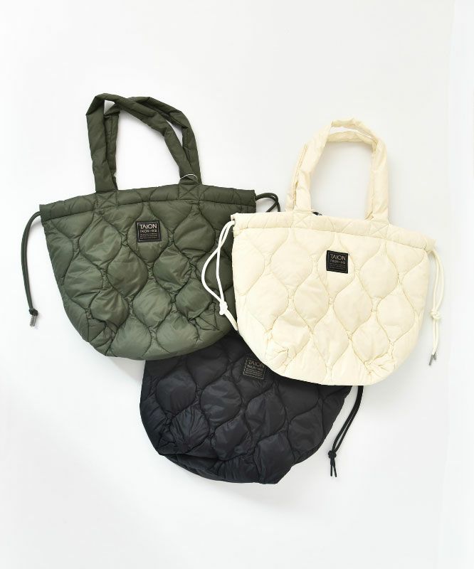 TAION｜MILNARY SOFT SHELL DOWN TOTE BAG-M [[TAION-TT02ALSML-1-M]][D]