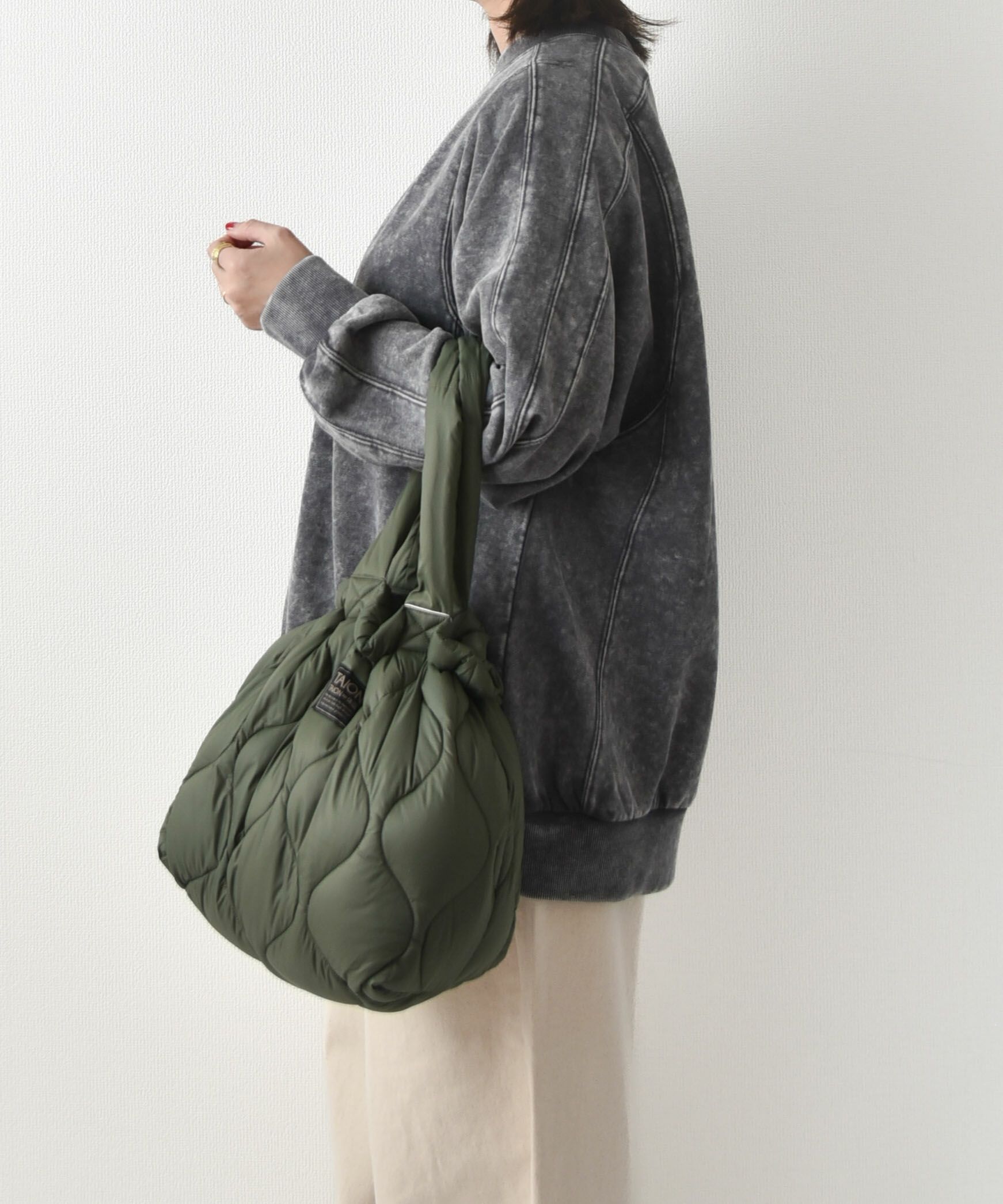 TAION｜MILNARY SOFT SHELL DOWN TOTE BAG-M [[TAION-TT02ALSML-1-M]][D]