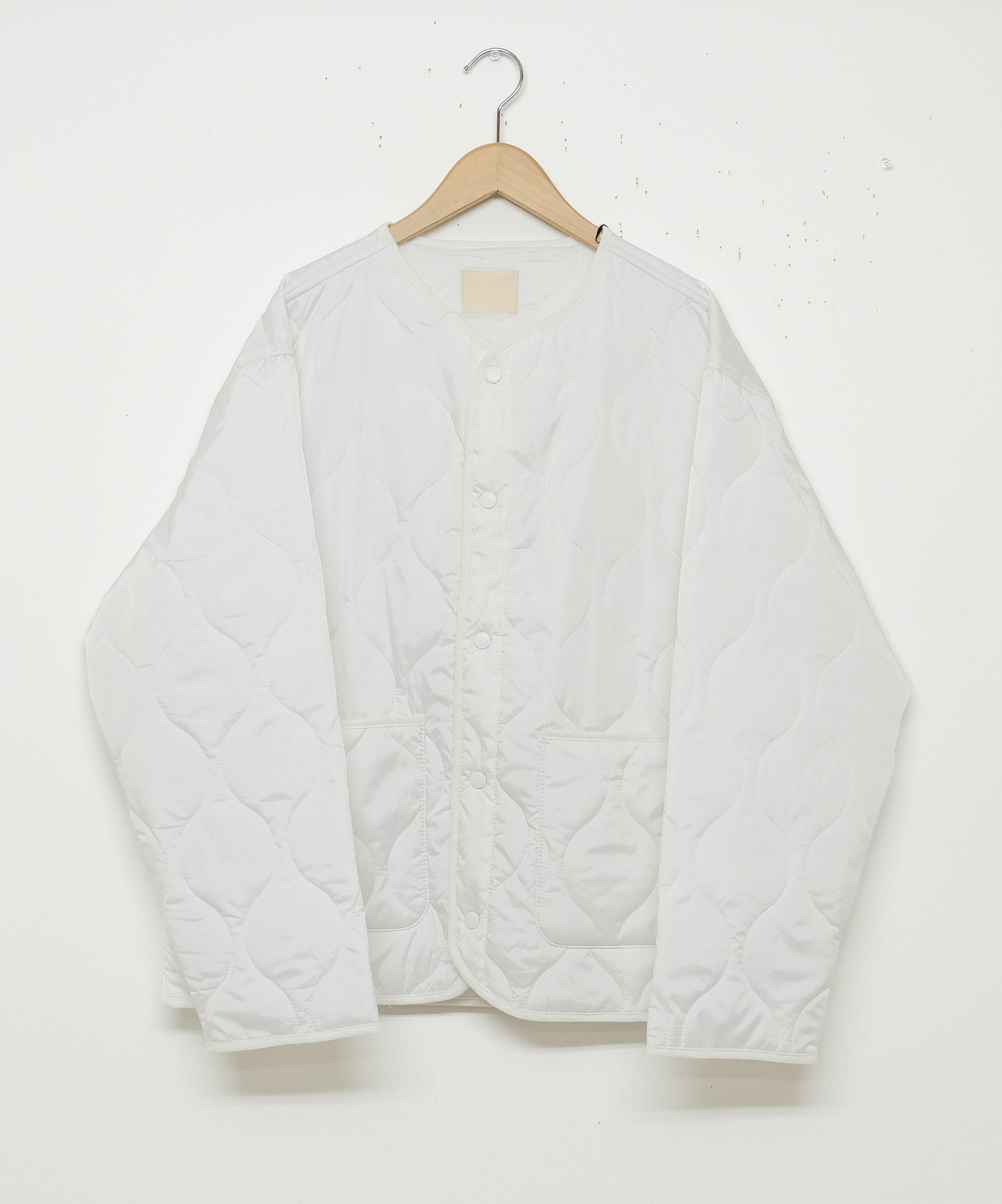 day standard｜ポリシレー中綿キルト　ノーカラーブルゾン [[191956]][D]