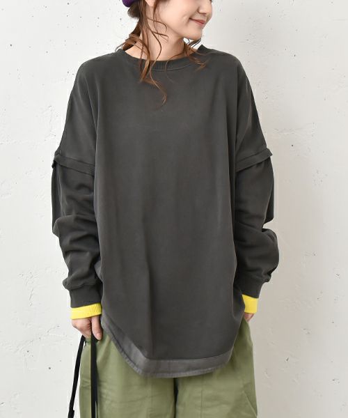 IN THE MARKET｜ピグメント裏毛ヘンリーネック前後2wayプルオーバー