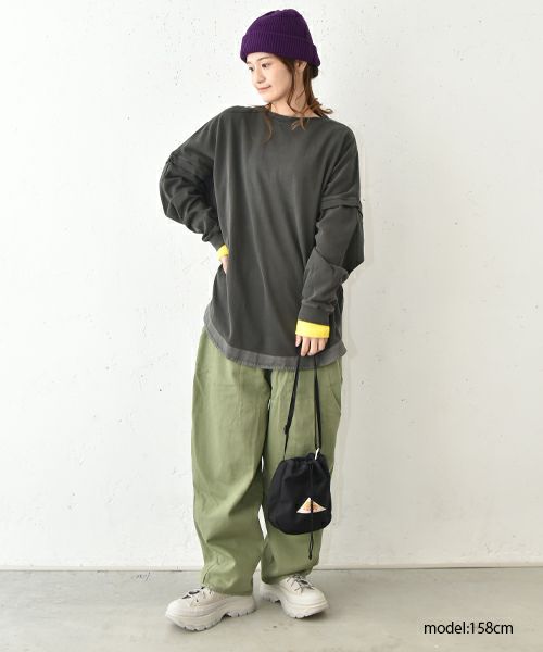 IN THE MARKET｜ピグメント裏毛ヘンリーネック前後2wayプルオーバー [[9280-42]][C]