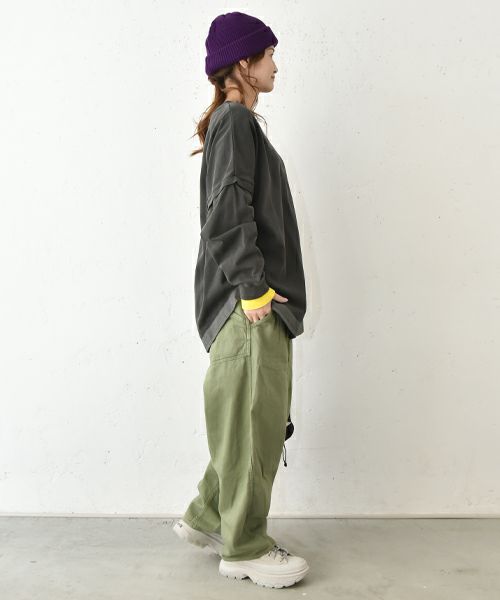 IN THE MARKET｜ピグメント裏毛ヘンリーネック前後2wayプルオーバー [[9280-42]][C]