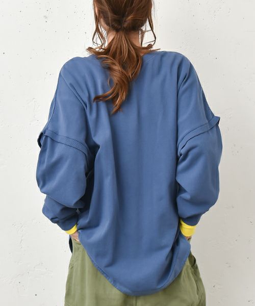 IN THE MARKET｜ピグメント裏毛ヘンリーネック前後2wayプルオーバー [[9280-42]][C]