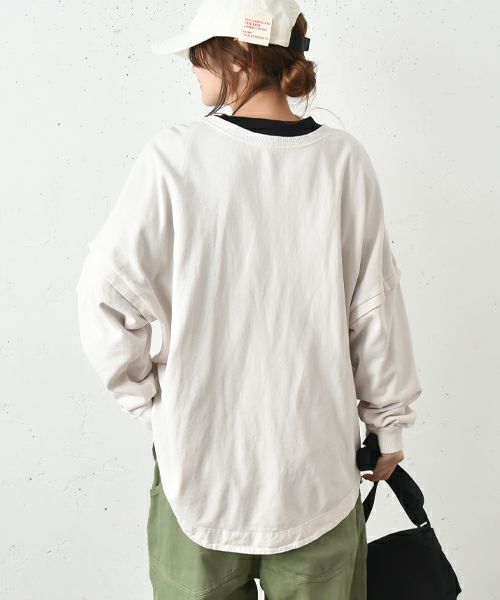 IN THE MARKET｜ピグメント裏毛ヘンリーネック前後2wayプルオーバー