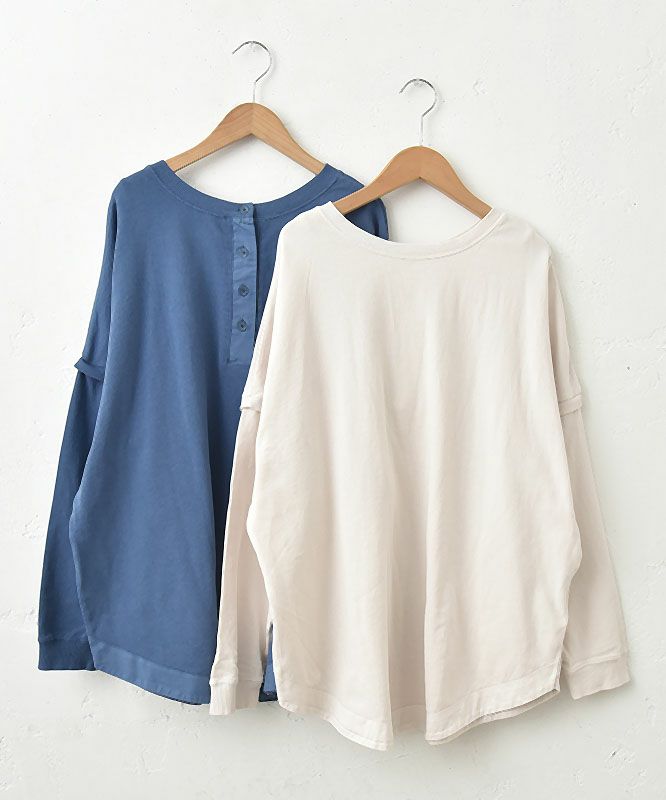 IN THE MARKET｜ピグメント裏毛ヘンリーネック前後2wayプルオーバー