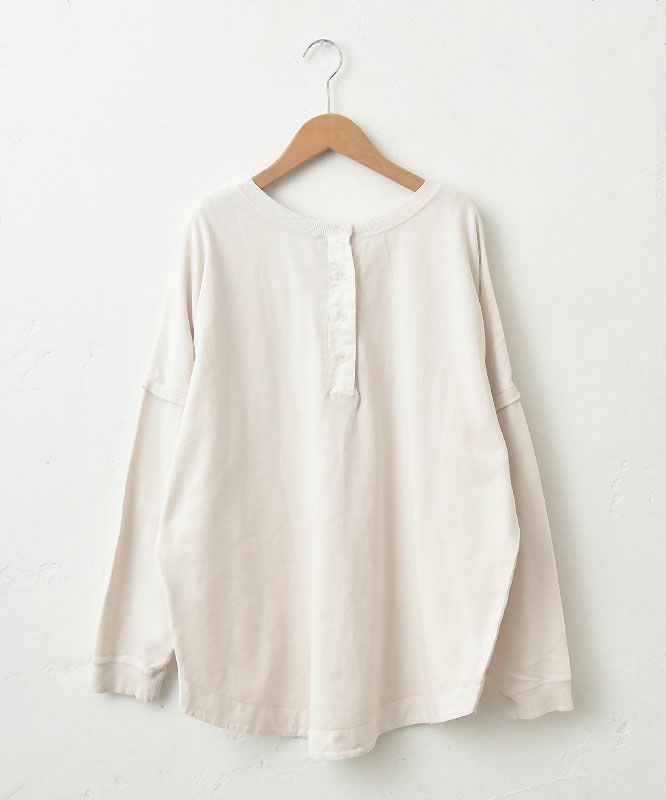 IN THE MARKET｜ピグメント裏毛ヘンリーネック前後2wayプル