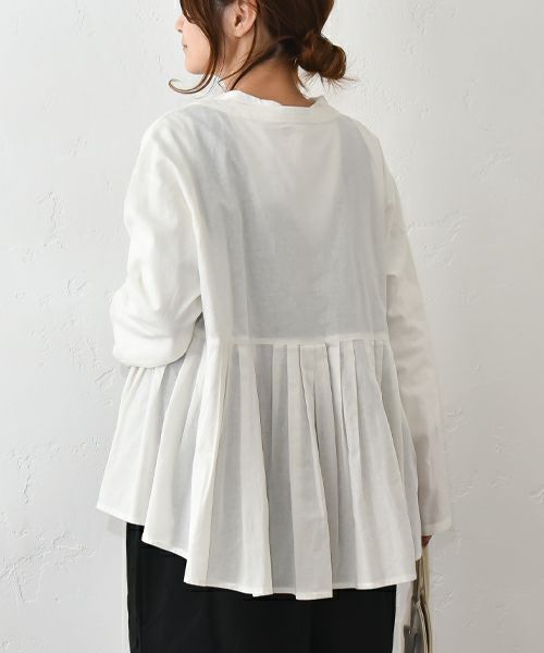 VENT BLANC｜Vネックタックギャザーブラウス [[VB251307]][C]