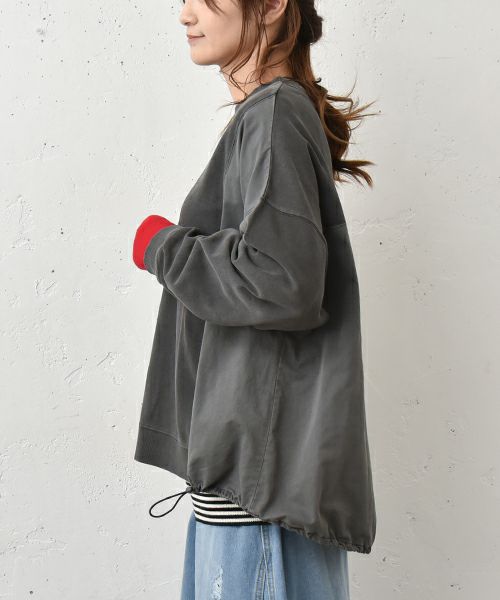 IN THE MARKET｜ピグメント裏毛フハク切替カットソー [[380-42]][C]