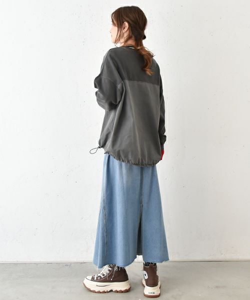 IN THE MARKET｜ピグメント裏毛フハク切替カットソー [[380-42]][C]