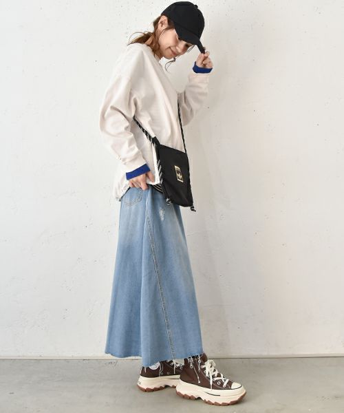 IN THE MARKET｜ピグメント裏毛フハク切替カットソー [[380-42]][C]