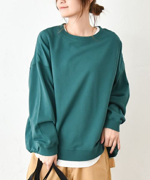 IN THE MARKET｜ピグメント裏毛フハク切替カットソー [[380-42]][C]