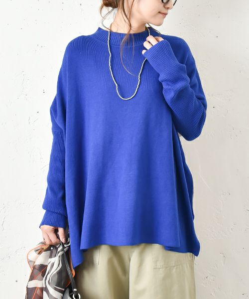 HUMS｜ドルマンバイカラーニット [[RNK-0933]][C]