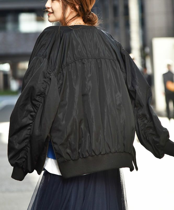 HUMS｜袖ギャザーブルゾン [[141024]][C]