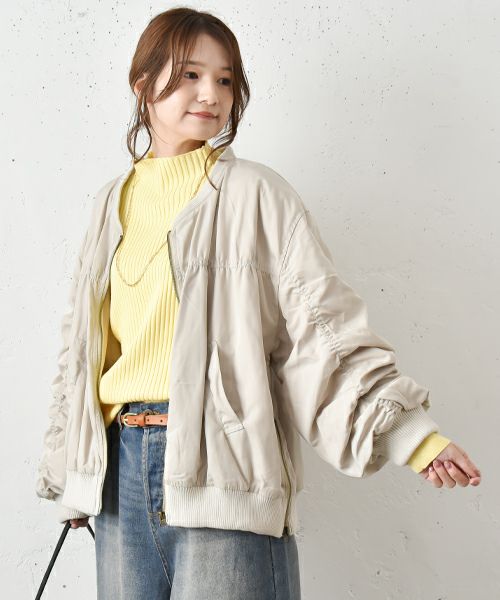HUMS｜袖ギャザーブルゾン [[141024]][C]