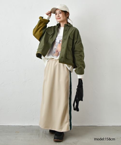  IN THE MARKET｜トラックラインスカート [[C-2343]][C]