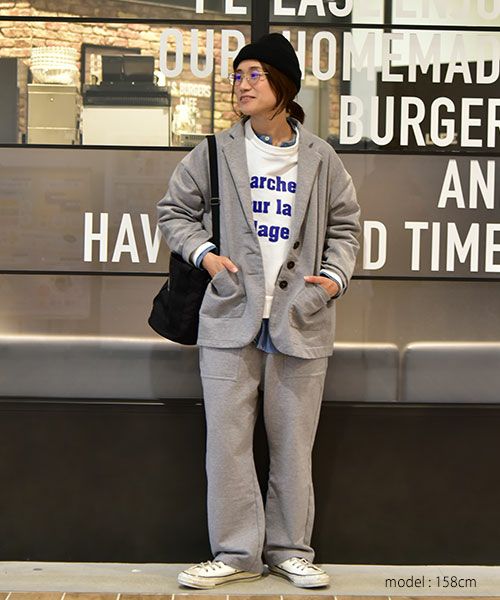 her.｜テーラードスウェットジャケット [[CE3JK250101]][C]