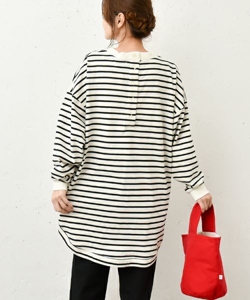 hagumu｜後ろヘンリーカットソー [[80011242]][C]