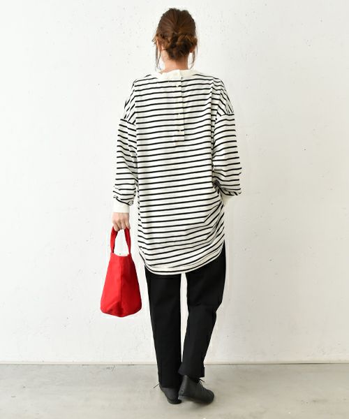 hagumu｜後ろヘンリーカットソー [[80011242]][C]