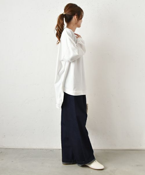 hagumu｜後ろヘンリーカットソー [[80011242]][C]