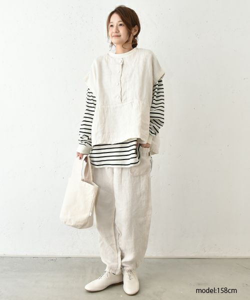 hagumu｜後ろヘンリーカットソー [[80011242]][C]
