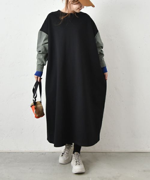IN THE MARKET｜袖デザインスウェットワンピース [[IN-088]][C]