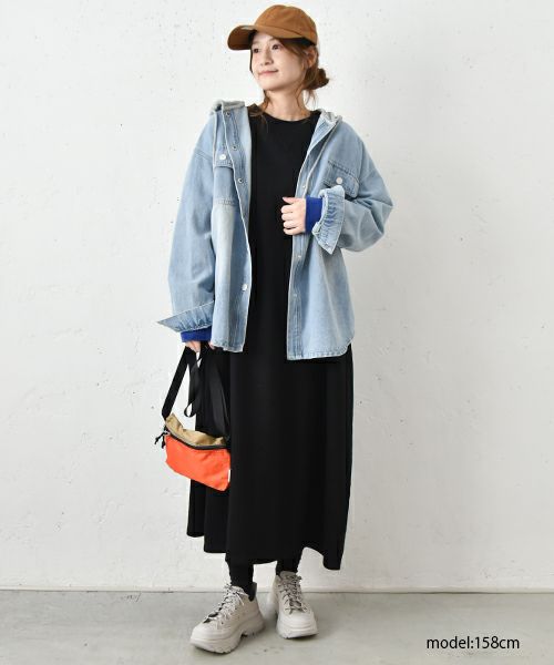 IN THE MARKET｜袖デザインスウェットワンピース [[IN-088]][C]