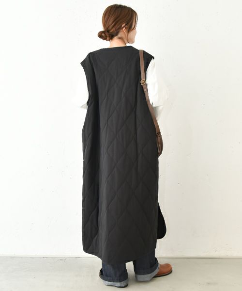 hagumu｜キルティングロングベスト [[hag-127]][C]