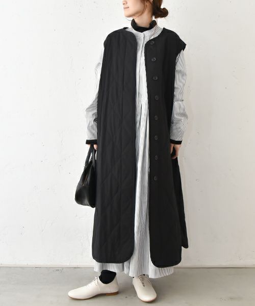 hagumu｜キルティングロングベスト [[hag-127]][C]