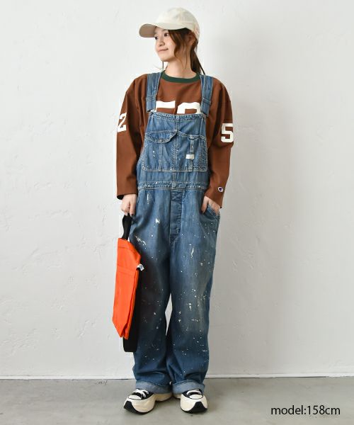 Champion｜3/4スリーブ フットボールロゴロンTシャツ [[C3-B406]][C]