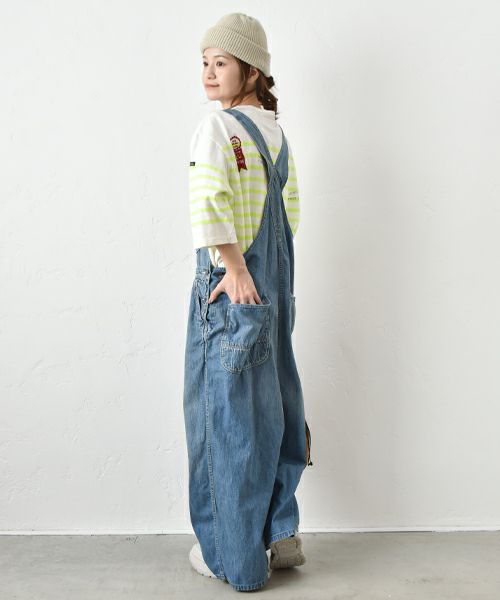 DENIM&DUNGAREE｜テンジクボーダープリントTEE [[22520417]][C]