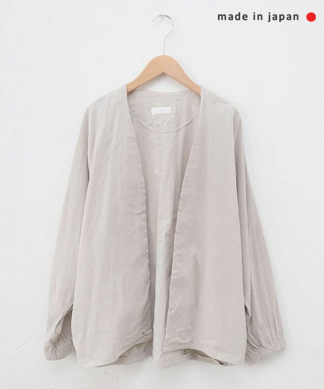 prit｜リネンレーヨンストレッチトッパーコクーンジャケット [[P91507]][C]