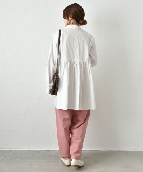 hagumu｜スタンドカラーシャツチュニック [[32120A332]][C]