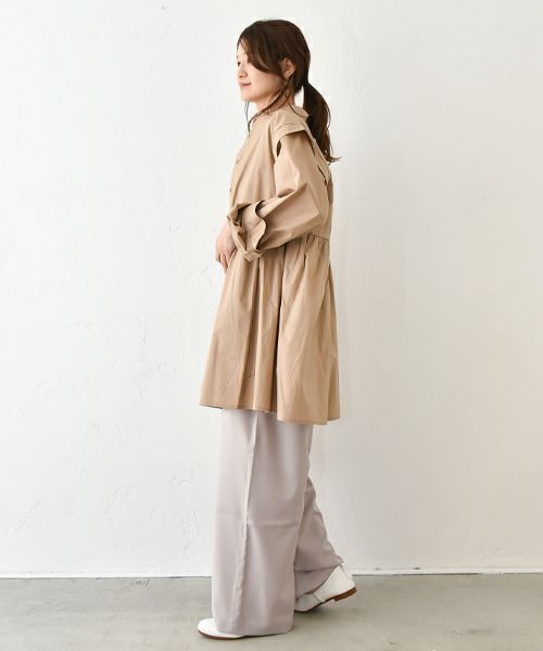 hagumu｜スタンドカラーシャツチュニック [[32120A332]][C]