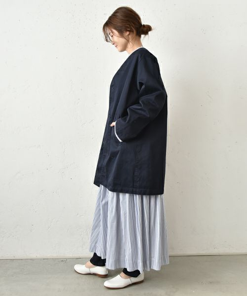 No18｜Vネックミドル丈コート [[614201]][C]