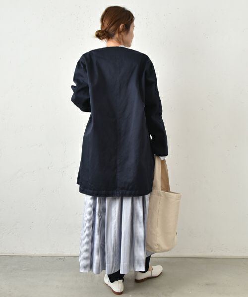 No18｜Vネックミドル丈コート [[614201]][C]