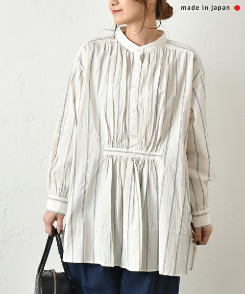 No18｜前ギャザー後ろ変形ヨークチュニック [[H24045]][C]