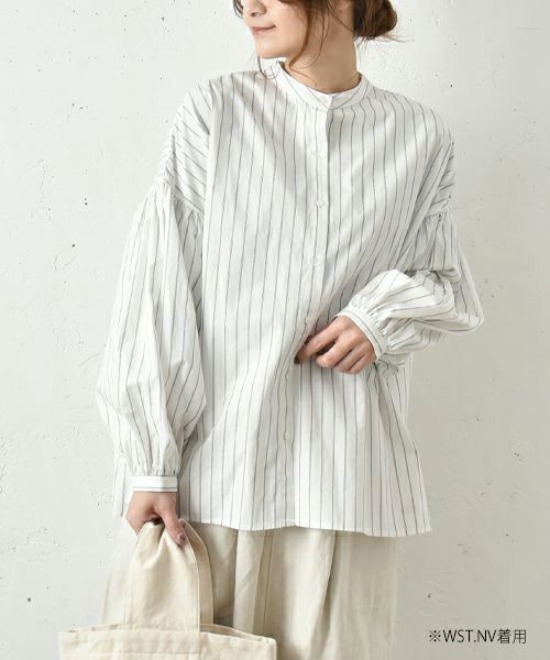 hagumu｜スタンドカラーシャツ [[hag-130]][C]