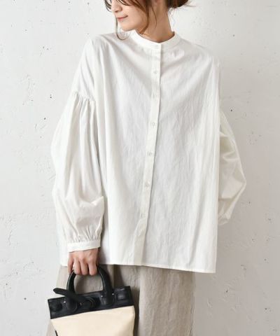 ⭐︎タグ付き新品⭐︎hagumu ハグム　チェック柄　ブラウス HECT】Big W-pocket Draw Cord Seersucker Check S/S Shirt