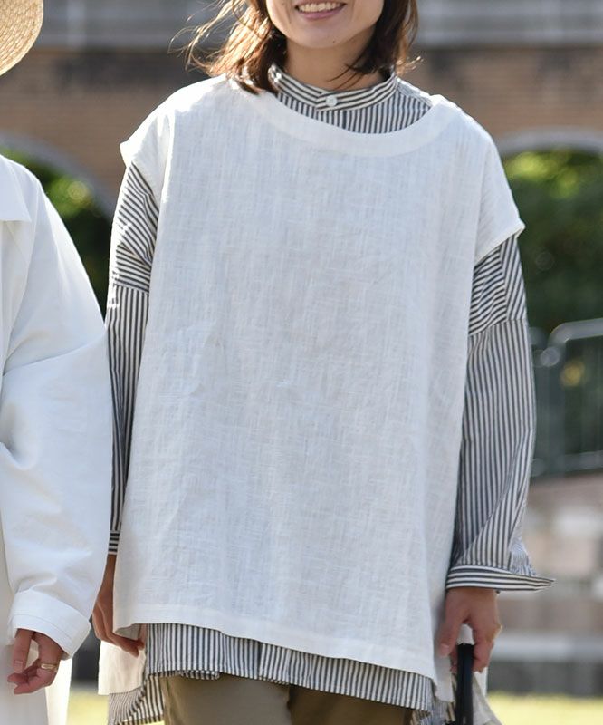  hagumu｜クルーネックロングベスト [[hag-128]][C] 