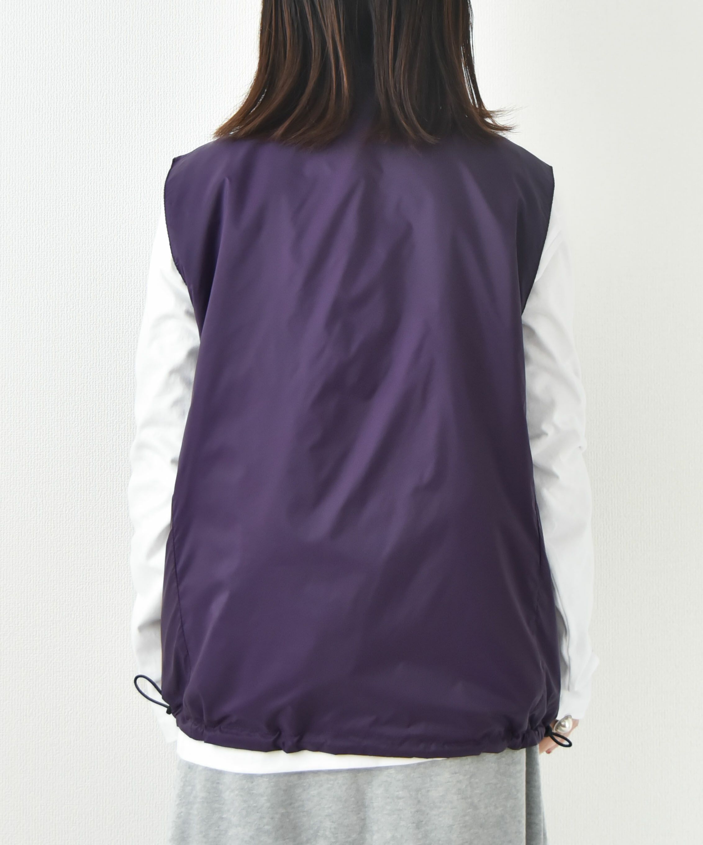 TAION｜NON DOWN MOUNTAIN REVERSIBLE W-JIP VEST [[TAION-R002WZNDMT]][D]