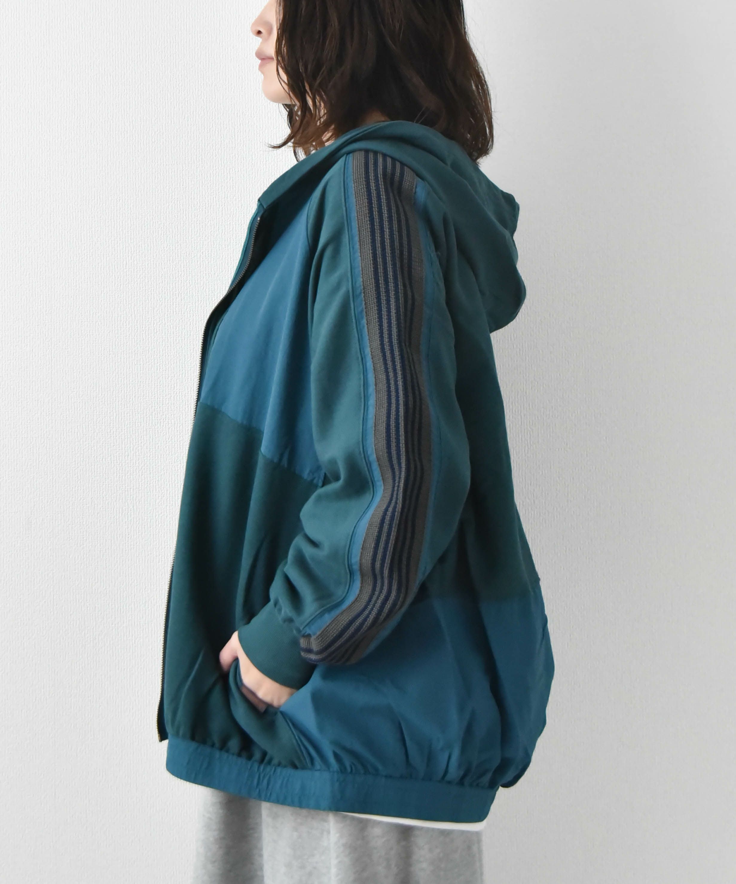 day standard｜トラックジャケットリメイクフードパーカー [[k44053--28]][D]